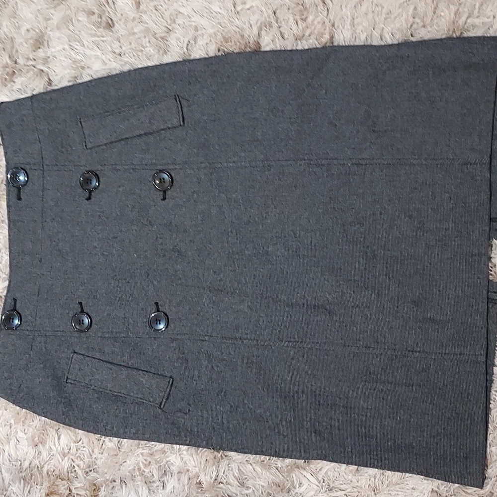 Atelier Luxe Boutique Dark Gray Skirt, Size 4